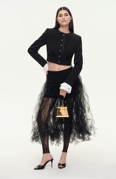 Женская хлопковая блузка BALMAIN белого цвета, арт. EF1HU296/CB02 | Фото 8 (Рукава: Длинные; Драгоценные камни: Проставлено; Длина (для топов): Укоро�ченные; Материал сплава: Проставлено; Женское Кросс-КТ: Блуза-одежда; Стили: Кэжуэл; Принт: Без принта; Материал внешний: Хлопок)