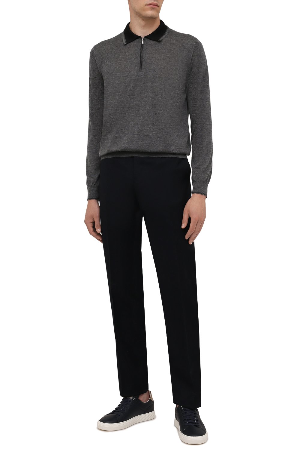 Шерстяные брюки ZILLI темно-синего цвета по цене 119000 руб., арт. M0W-Z1-05406/0001, фото 2 Шерстяные брюки ZILLI, арт. M0W-Z1-05406/0001, фото 2