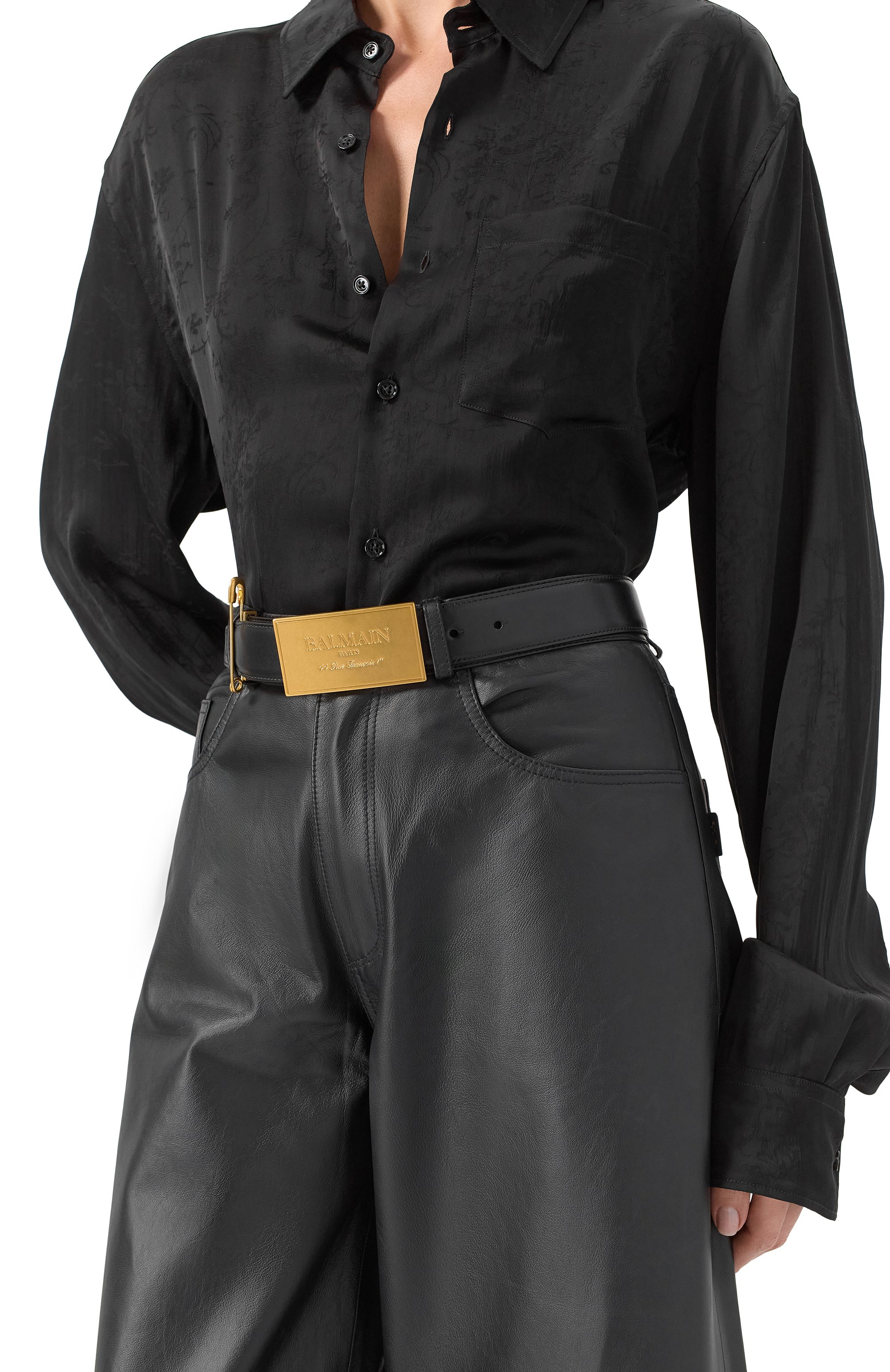 Кожаный ремень BALMAIN, арт. EN1WJ167/LSLX, фото 2