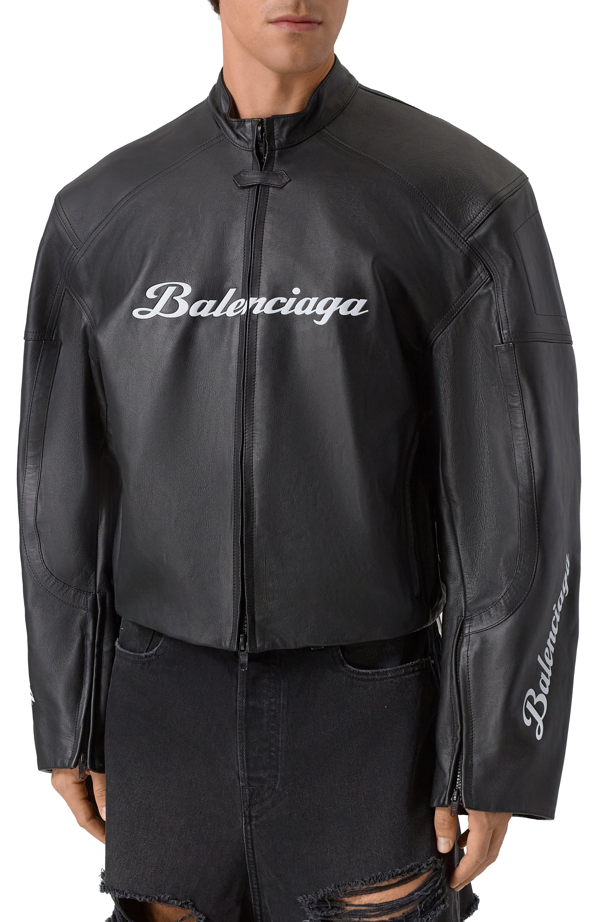 Кожаная куртка balenciaga x automobili lamborghini BALENCIAGA, арт. 835112/TSS13, фото 3