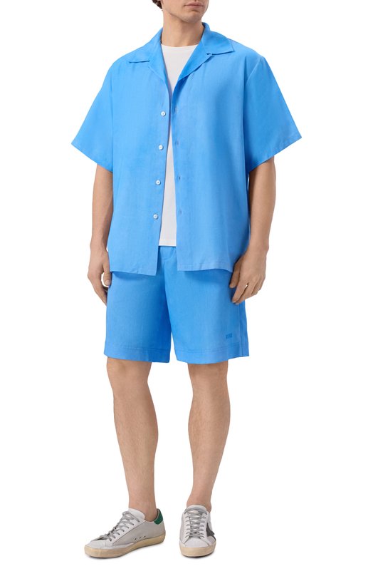 Шорты из лиоцелла MSGM 4040MB05X/267009 Голубой  4040MB05X/267009 Фото 2