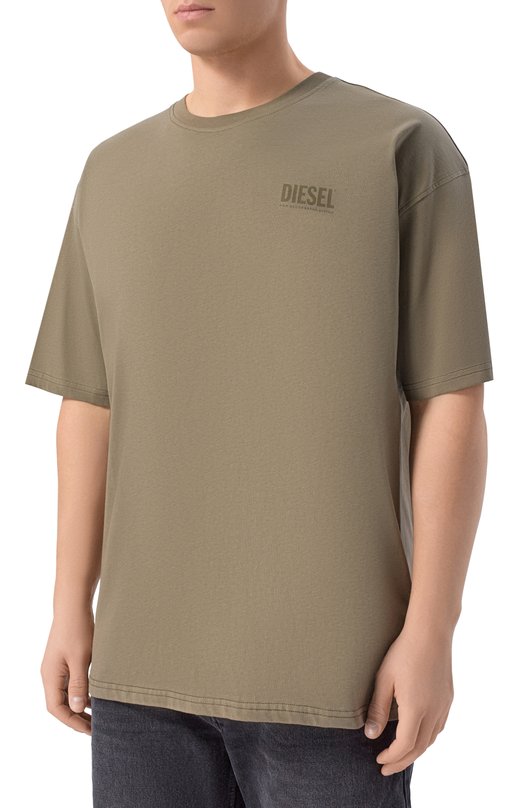 Хлопковая футболка Diesel A19985/0AGRI Зелёный  A19985/0AGRI Фото 3