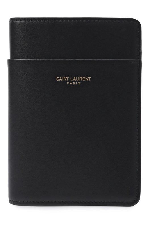 Кожаная обложка для паспорта Saint Laurent 863271/AAGD0 Чёрный 863271/AAGD0