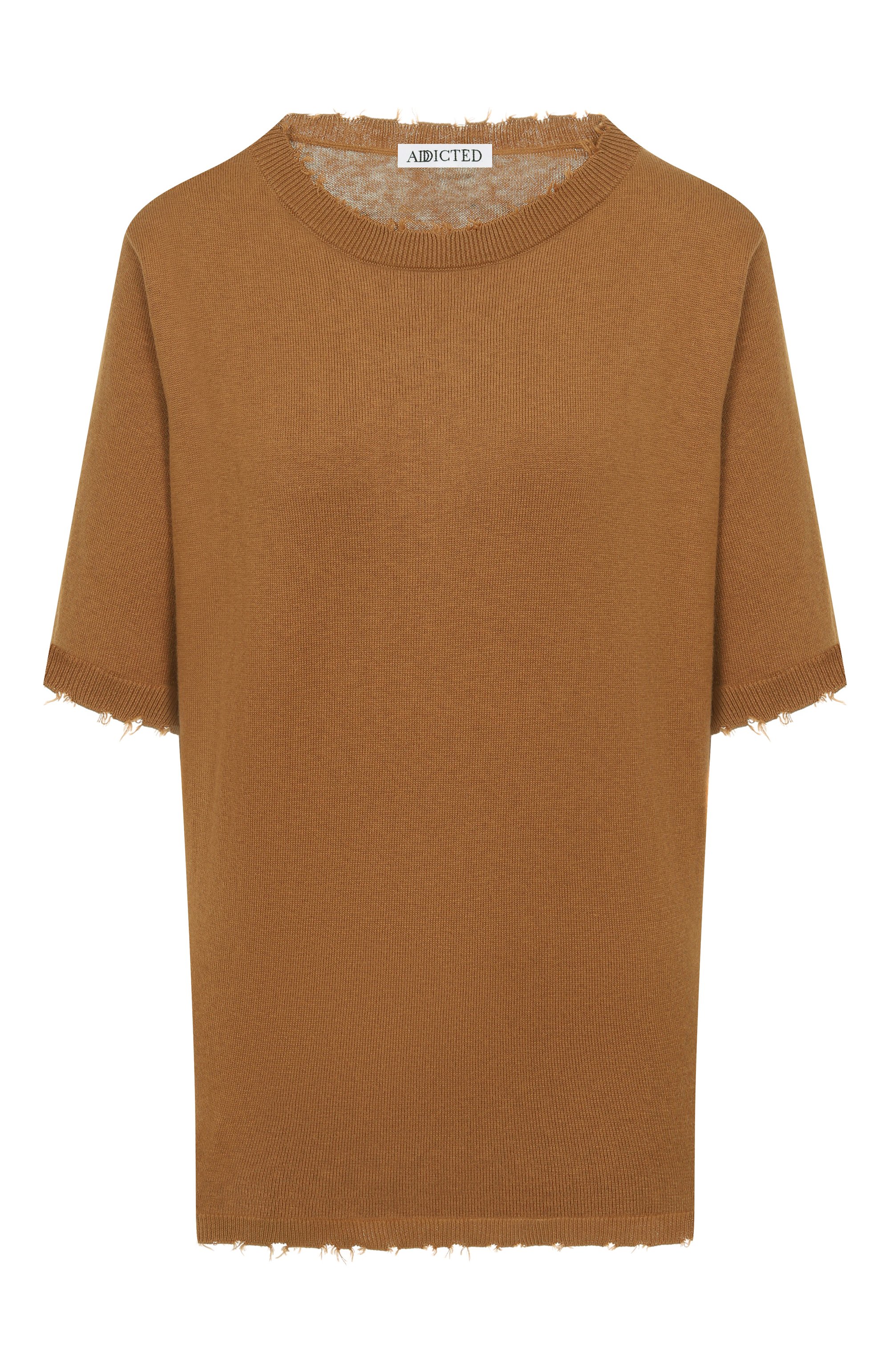 Пуловер из хлопка и кашемира ADDICTED коричневого цвета по цене 18570 руб., арт. MK2404C, фото 1 Пуловер из хлопка и кашемира ADDICTED, арт. MK2404C, фото 1