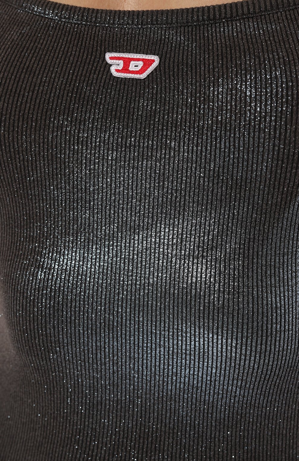Платье из вискозы DIESEL темно-серого цвета по цене 33100 руб., арт. A12721/0EPAG, фото 5 Платье из вискозы DIESEL, арт. A12721/0EPAG, фото 5