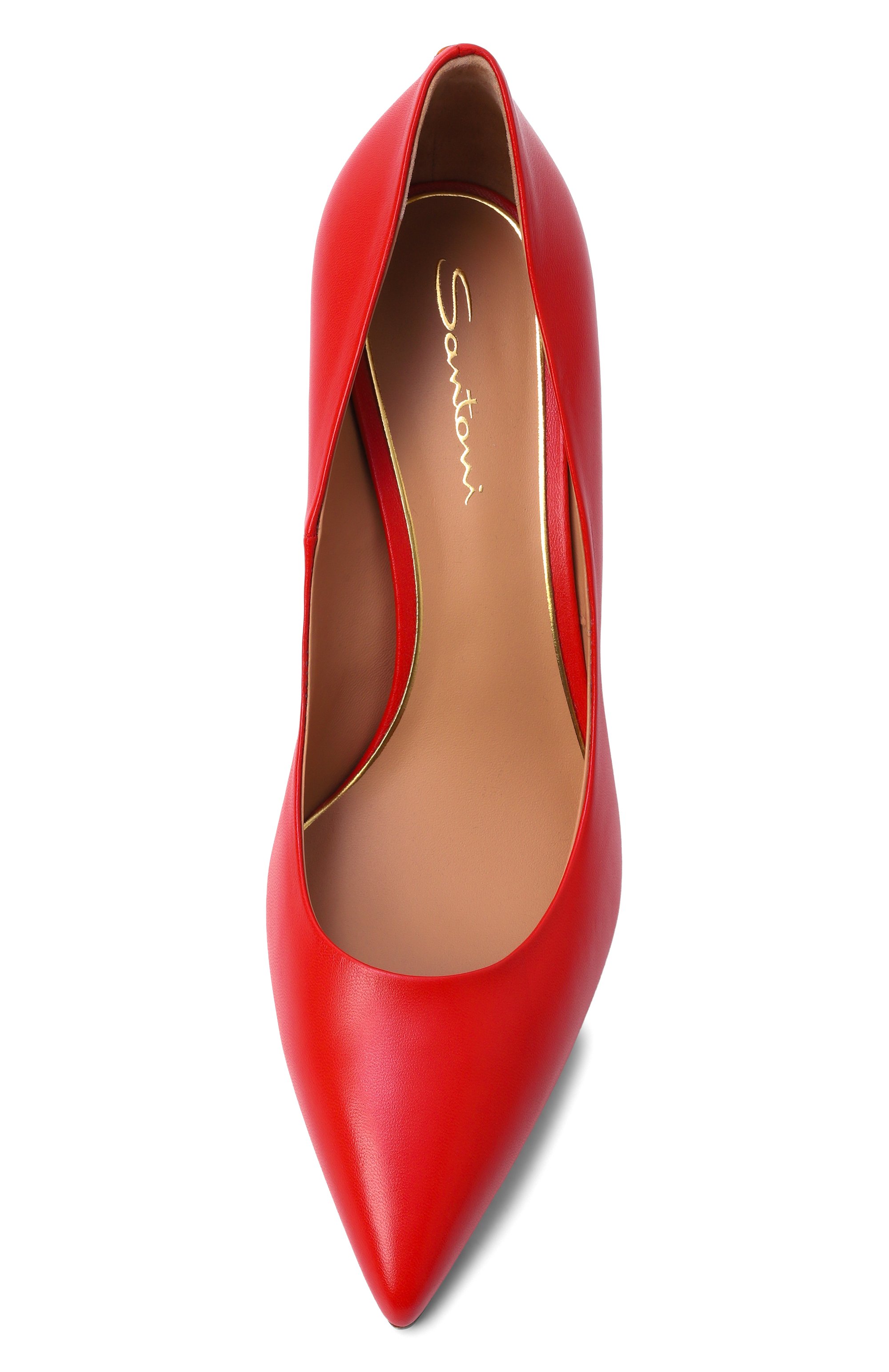 Кожаные туфли SANTONI красного цвета по цене 97550 руб., арт. WDIG70945HI2NSZA, фото 6 Кожаные туфли SANTONI, арт. WDIG70945HI2NSZA, фото 6