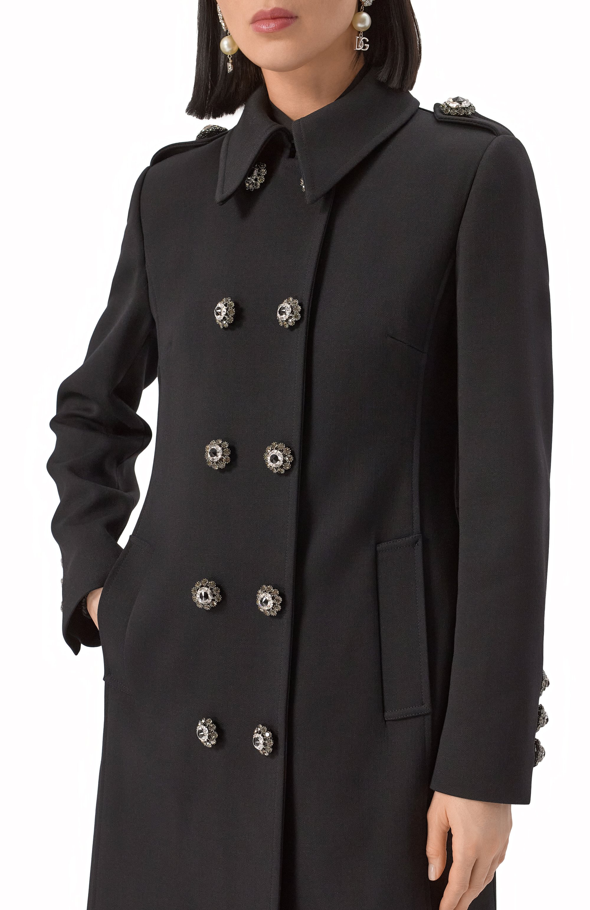 Шерстяное пальто DOLCE & GABBANA, арт. F0G1VZ/FUBGE, фото 5