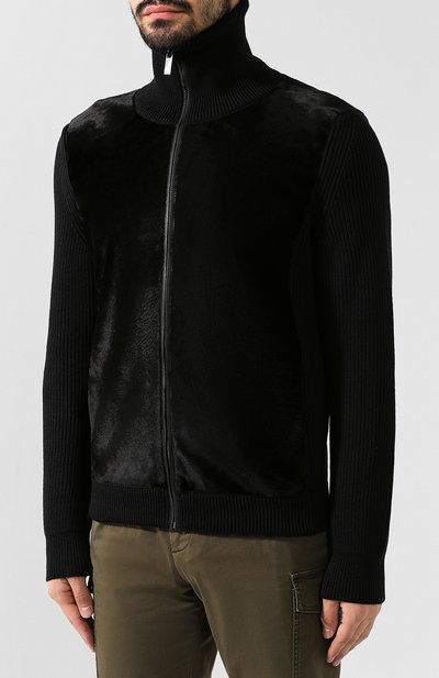 Шерстяной кардиган с меховой отделкой BERLUTI, арт. R16KCL59-001, фото 3