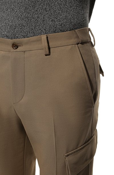Брюки-карго из хлопка и шерсти CORNELIANI, арт. 894L02-2118200/00, фото 5