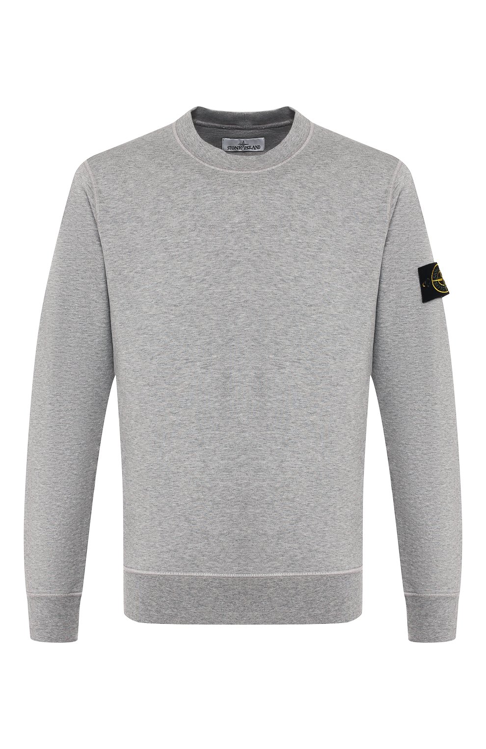 Хлопковый свитшот STONE ISLAND светло-серого цвета по цене 27700 руб., арт. 721563051, фото 1 Хлопковый свитшот STONE ISLAND, арт. 721563051, фото 1