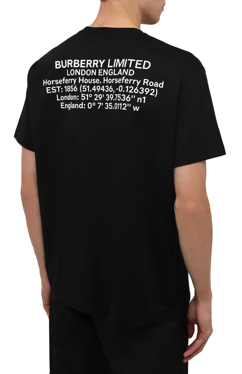 Хлопковая футболка BURBERRY, арт. 8045544, фото 4