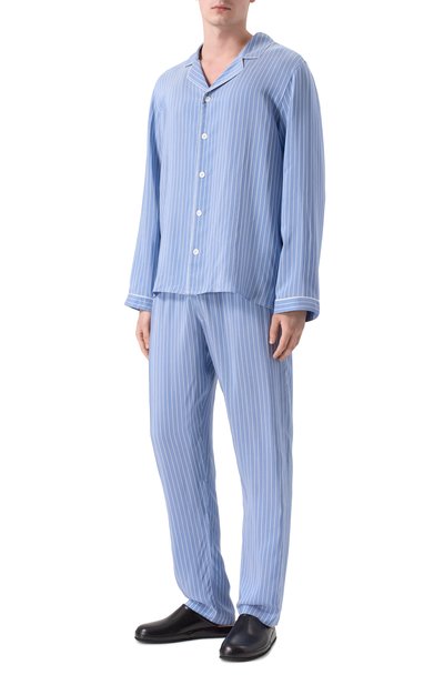 Пижама из вискозы и шелка ZIMMERLI голубого цвета по цене 59700 руб., арт. 5149-21000, фото 2 Пижама из вискозы и шелка ZIMMERLI, арт. 5149-21000, фото 2