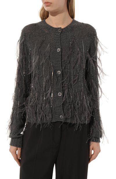 Кашемировый кардиган PRADA, арт. P25H45-1XBG-F0480-202, фото 3