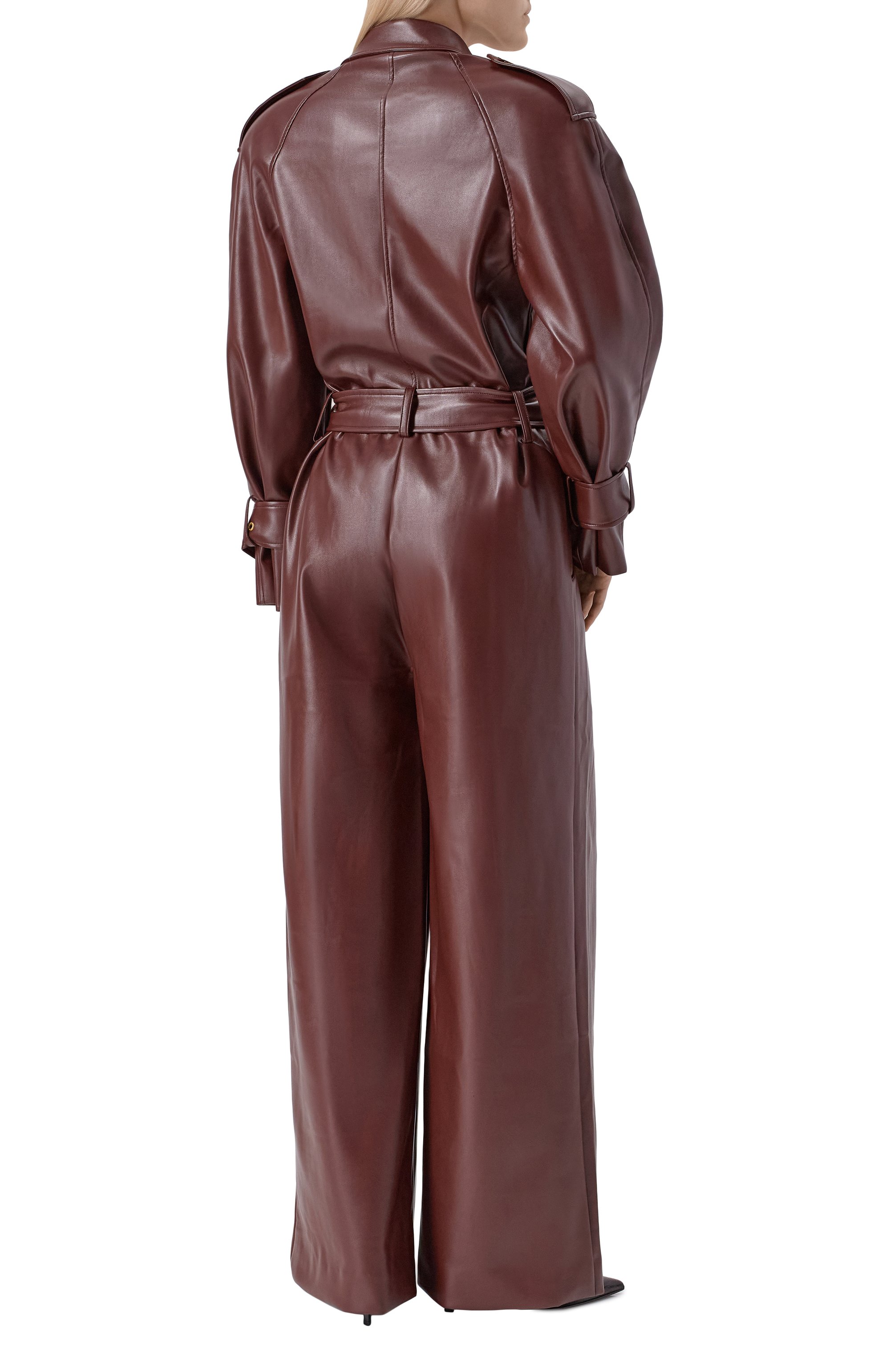 Комбинезон из экокожи ROWEN ROSE коричневого цвета по цене 191500 руб., арт. DRS_RR429/EC0 LEATHER, фото 3 Комбинезон из экокожи ROWEN ROSE, арт. DRS_RR429/EC0 LEATHER, фото 3