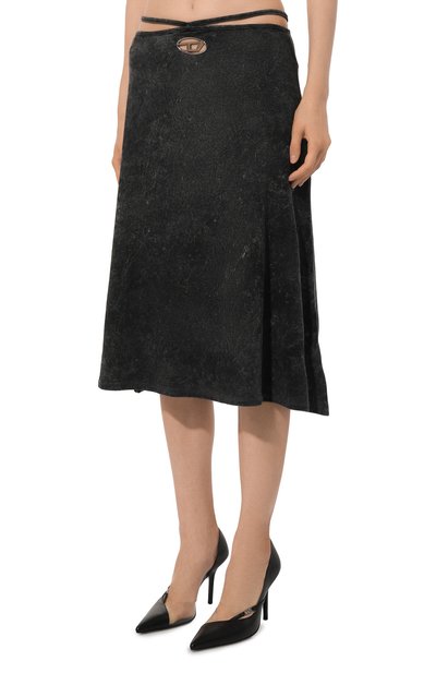 Хлопковая юбка DIESEL, арт. A14422/0KHAS, фото 3