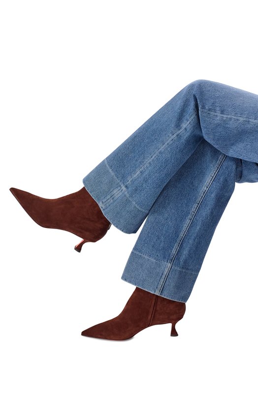 Замшевые ботильоны Santoni WTIG71908HI2NHZW Коричневый  WTIG71908HI2NHZW Фото 2