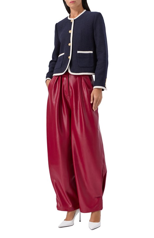 Брюки из экокожи ROWEN ROSE PNT_RR286/EC0 LEATHER Бордовый  PNT_RR286/EC0 LEATHER Фото 2