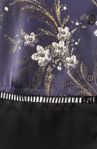 Шелковая рубашка DRIES VAN NOTEN темно-синего цвета по цене 97500 руб., арт. 201-18601-9413, фото 5 Шелковая рубашка DRIES VAN NOTEN, арт. 201-18601-9413, фото 5