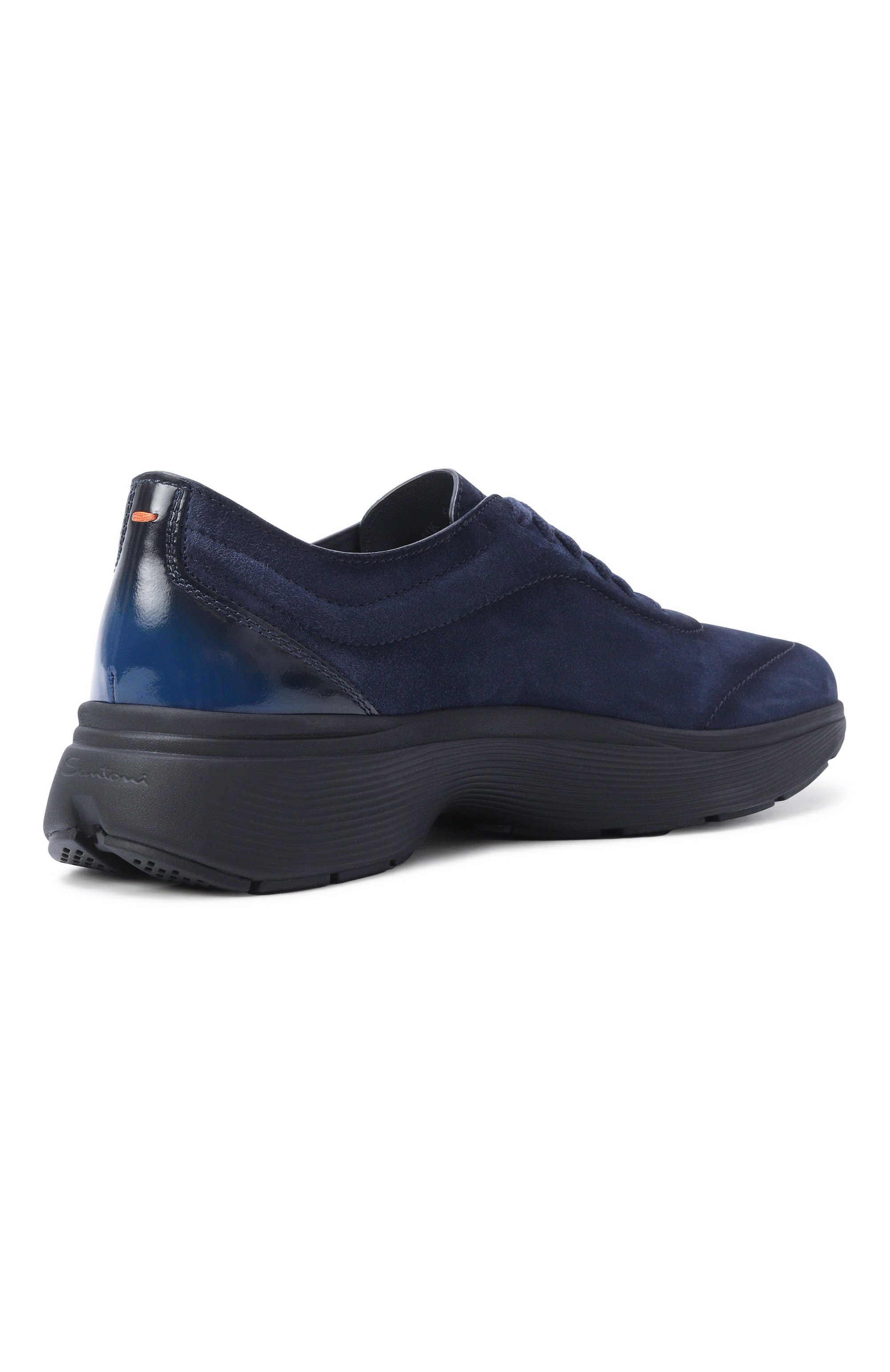 Замшевые кроссовки bounce SANTONI темно-синего цвета по цене 93150 руб., арт. MBBG22207NEETS0G, фото 4 Замшевые кроссовки bounce SANTONI, арт. MBBG22207NEETS0G, фото 4