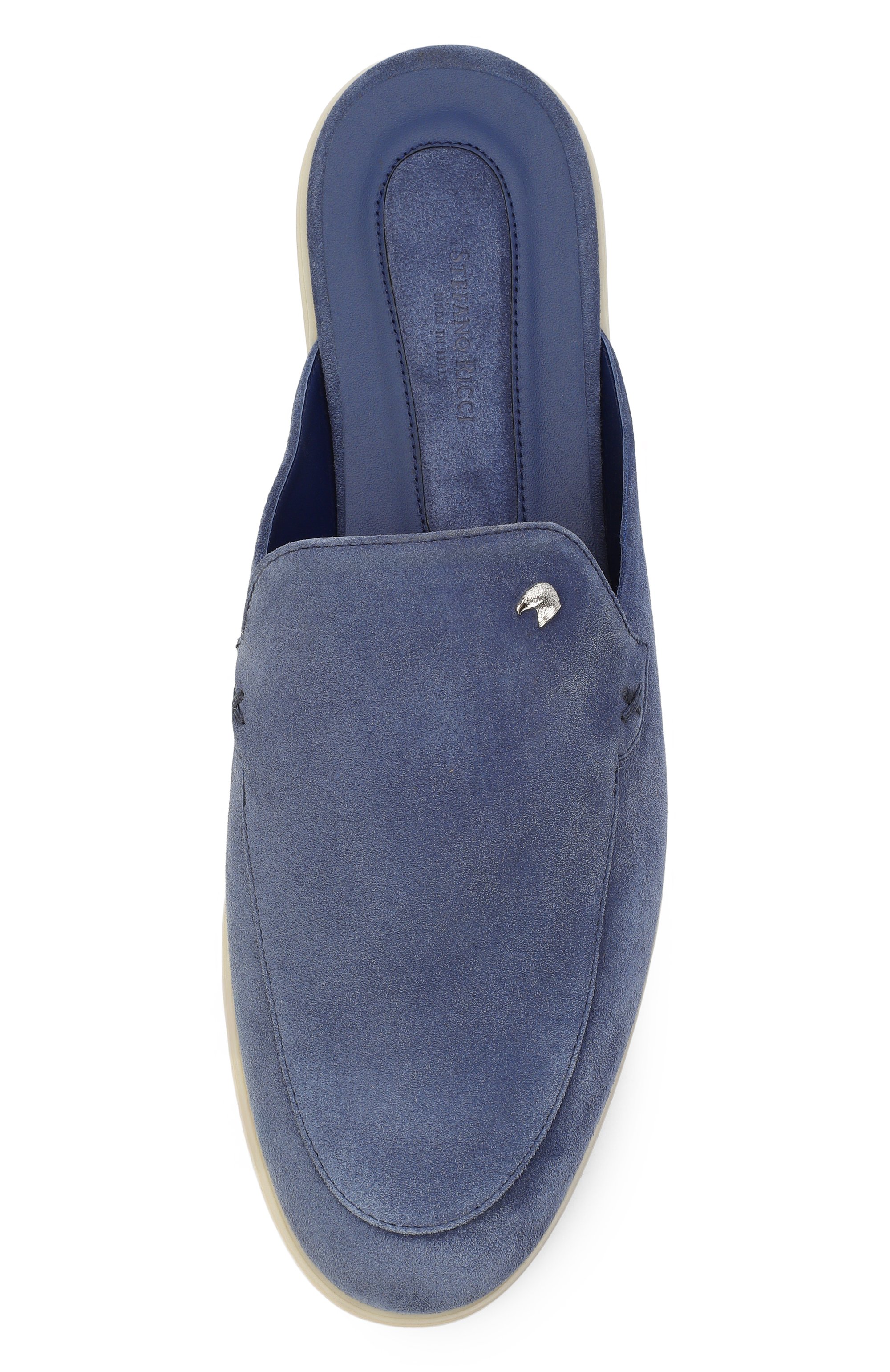 Замшевые сабо STEFANO RICCI синего цвета по цене 124000 руб., арт. UC64_G2396/SDP, фото 5 Замшевые сабо STEFANO RICCI, арт. UC64_G2396/SDP, фото 5