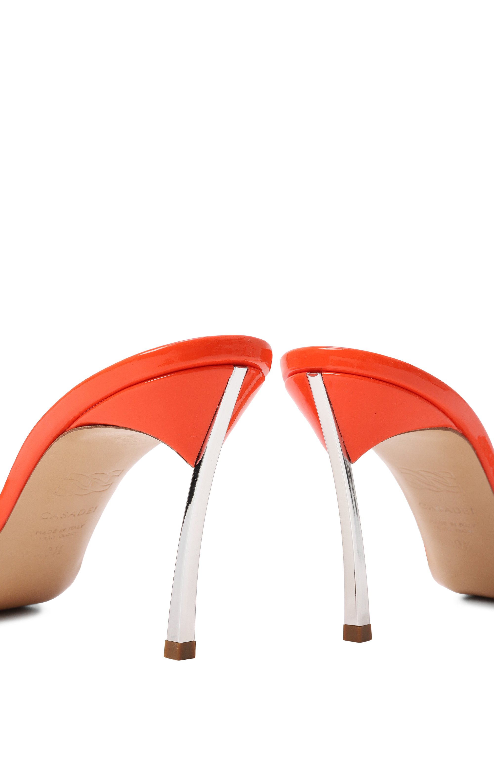 Лакированные мюли superblade CASADEI оранжевого цвета по цене 79050 руб., арт. 1M413J080M/C1313, фото 7 Лакированные мюли superblade CASADEI, арт. 1M413J080M/C1313, фото 7