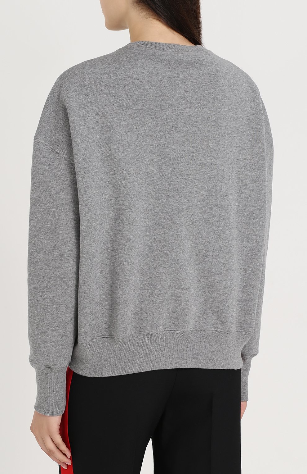 Хлопковый свитшот с декоративной отделкой ALEXANDER MCQUEEN, арт. 485347/QJZ09, фото 4