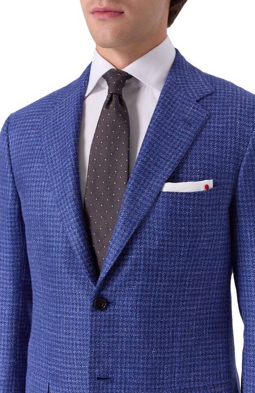 Пиджак из шерсти и кашемира Kiton UG81K0639E01 Синий  UG81K0639E01 Фото 6
