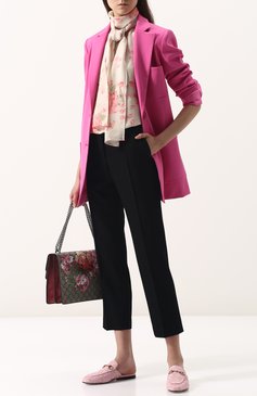 Женские кожаные сабо princetown с глиттером GUCCI розового цвета, арт. 475094/9BY20 | Фото 2 (Подошва: Плоская; Каблук высота: Низкий; Материал внешний: Текстиль, Натуральная кожа; Материал внутренний: Натуральная кожа)