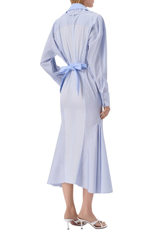 Хлопковое платье The Attico 260WCW00281/MIX087AA Голубой  260WCW00281/MIX087AA Фото 3