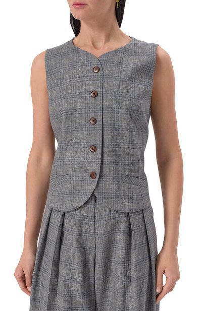 Жилет из шерсти и кашемира LESYANEBO, арт. LN03H-411_FH, фото 3