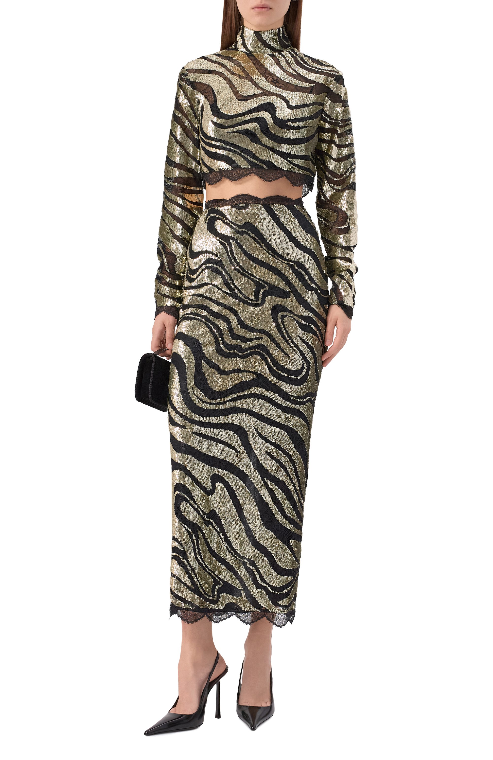 Юбка с отделкой пайетками ZUHAIR MURAD, арт. FSK25045/TUEM012, фото 2