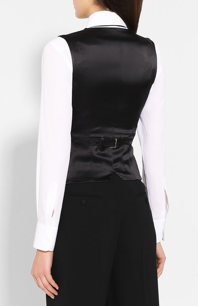 Жилет из смеси шерсти и шелка DOLCE & GABBANA, арт. F79T0T/FR2XI, фото 4