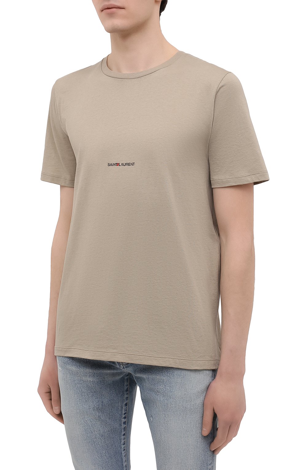 Хлопковая футболка SAINT LAURENT, арт. 648102/YBYL2, фото 3