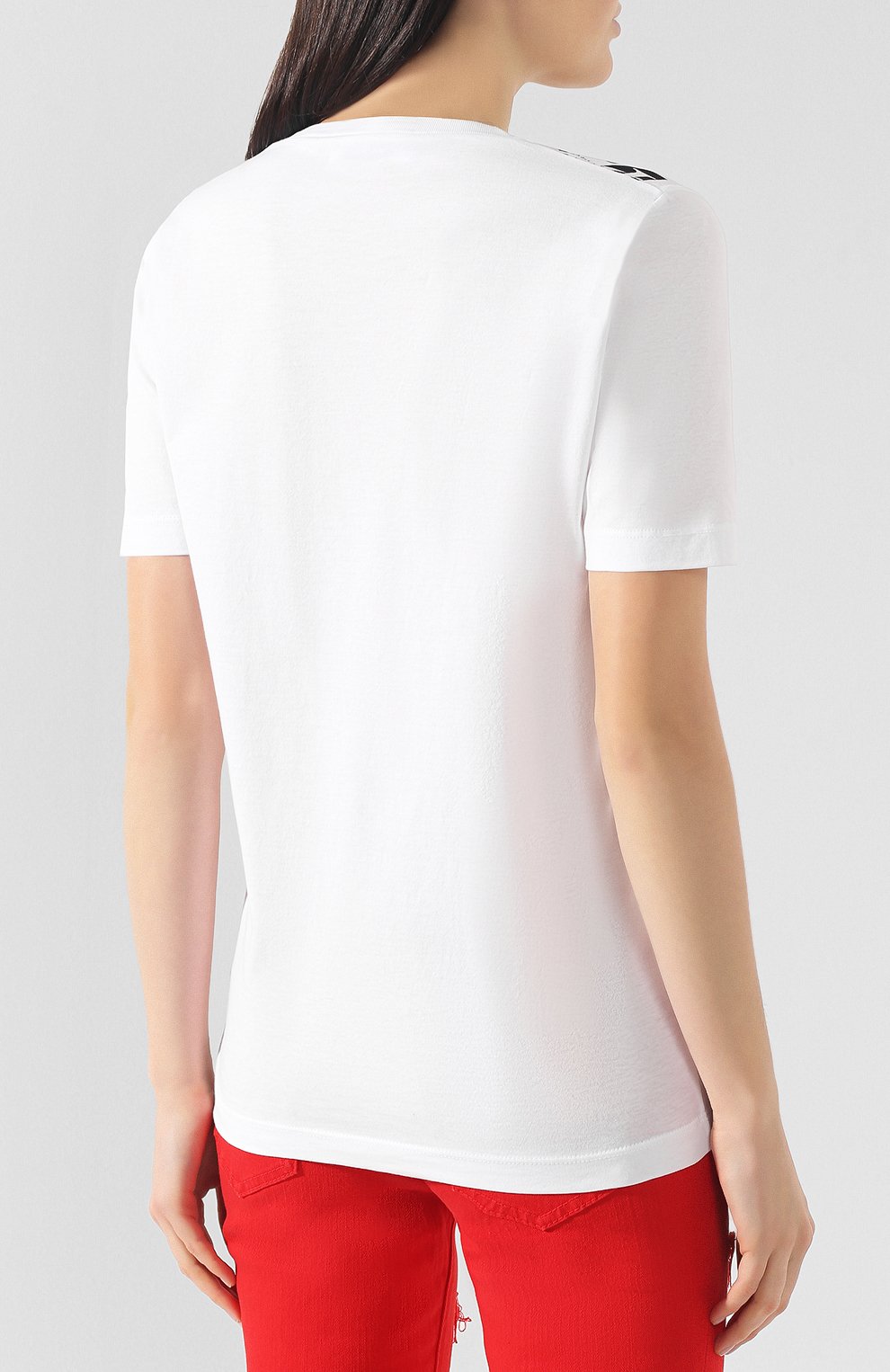 Хлопковая футболка DSQUARED2 белого цвета по цене 15500 руб., арт. S75GC0974/S22427, фото 4 Хлопковая футболка DSQUARED2, арт. S75GC0974/S22427, фото 4