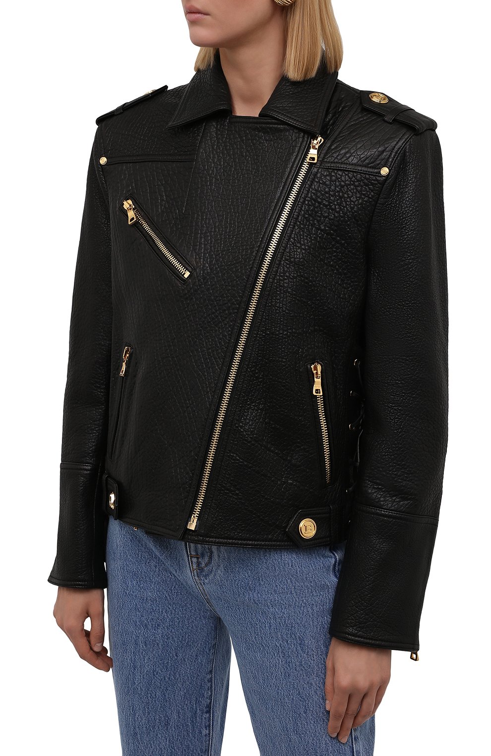 Кожаная куртка BALMAIN, арт. WF1TD035/L166, фото 3