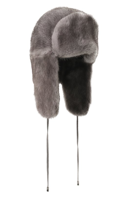 Шапка-ушанка из меха норки VICTORIA KUSENKOVA 320600010247 Серый 320600010247