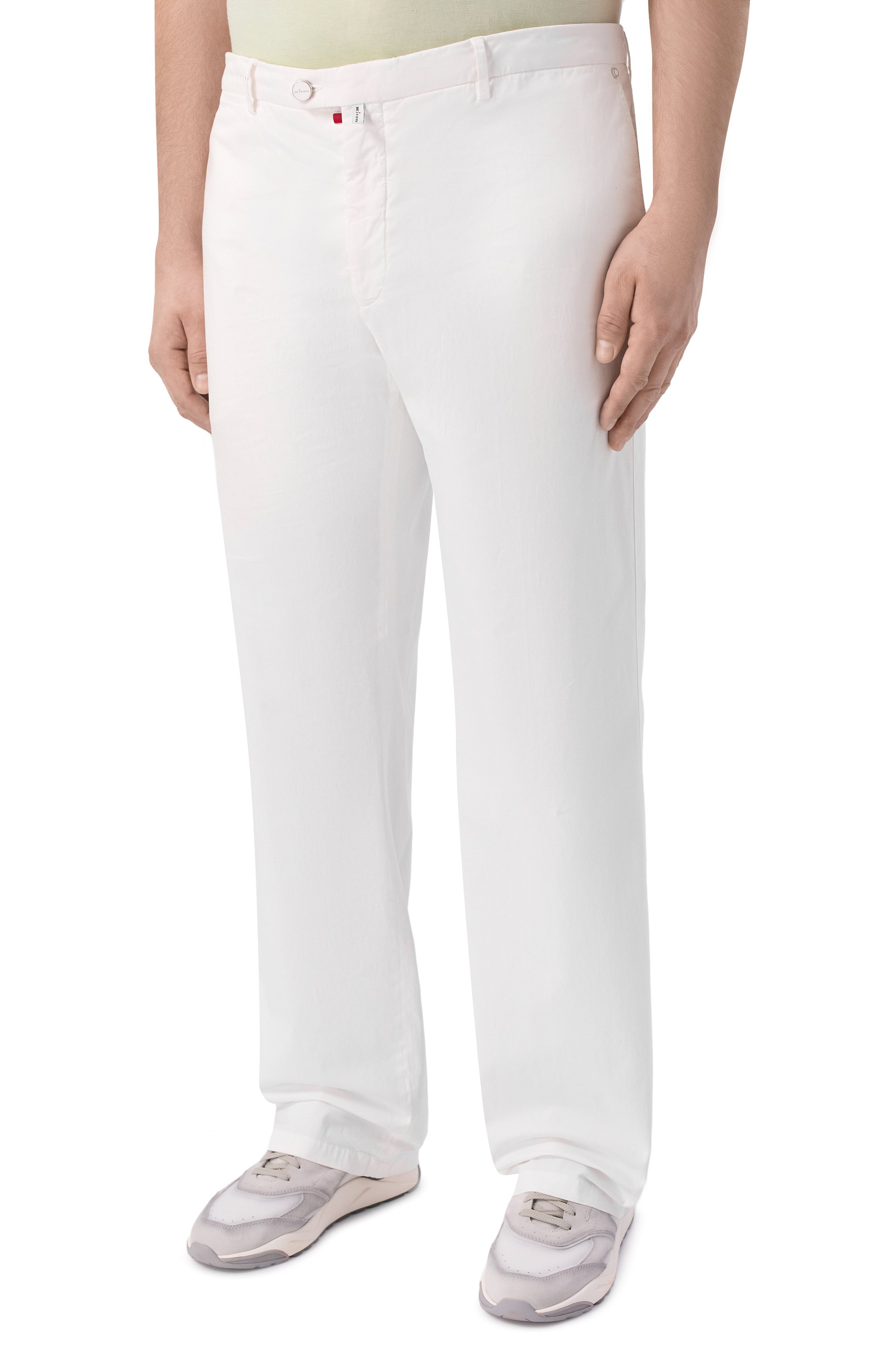 Хлопковые брюки KITON белого цвета по цене 139000 руб., арт. UFPP79LK0600H, фото 3 Хлопковые брюки KITON, арт. UFPP79LK0600H, фото 3