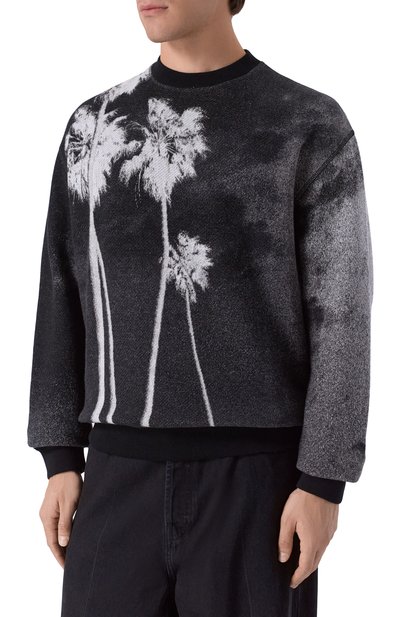 Хлопковый джемпер PALM ANGELS, арт. PMHE086F25KNI001, фото 3