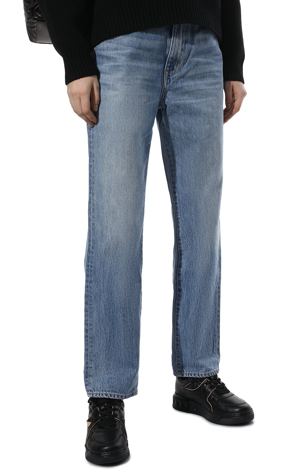 Кожаные кеды one stud VALENTINO черного цвета по цене 69600 руб., арт. XW2S0CS4/ITB, фото 3 Кожаные кеды one stud VALENTINO, арт. XW2S0CS4/ITB, фото 3