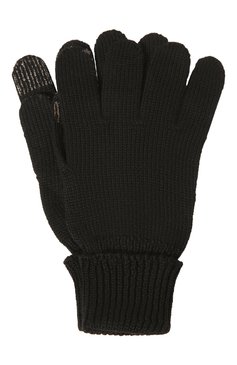 Детские шерстяные перчатки IL TRENINO темно-коричневого цвета, арт. CL 4056/VA | Фото 1 (Материал: Текстиль, Шерсть)