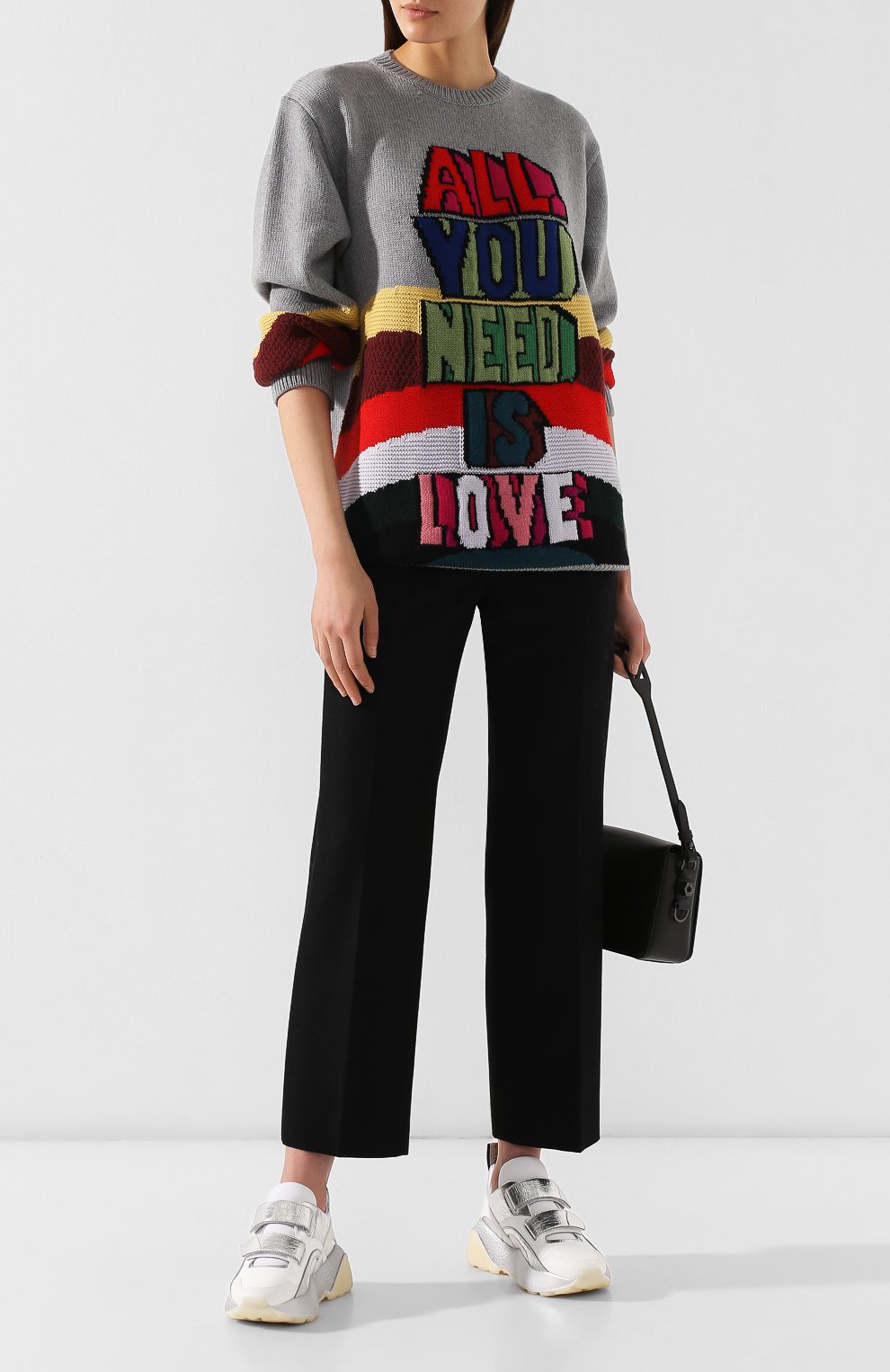 Шерстяной свитер STELLA MCCARTNEY серого цвета по цене 64700 руб., арт. 575300/S2101, фото 2 Шерстяной свитер STELLA MCCARTNEY, арт. 575300/S2101, фото 2