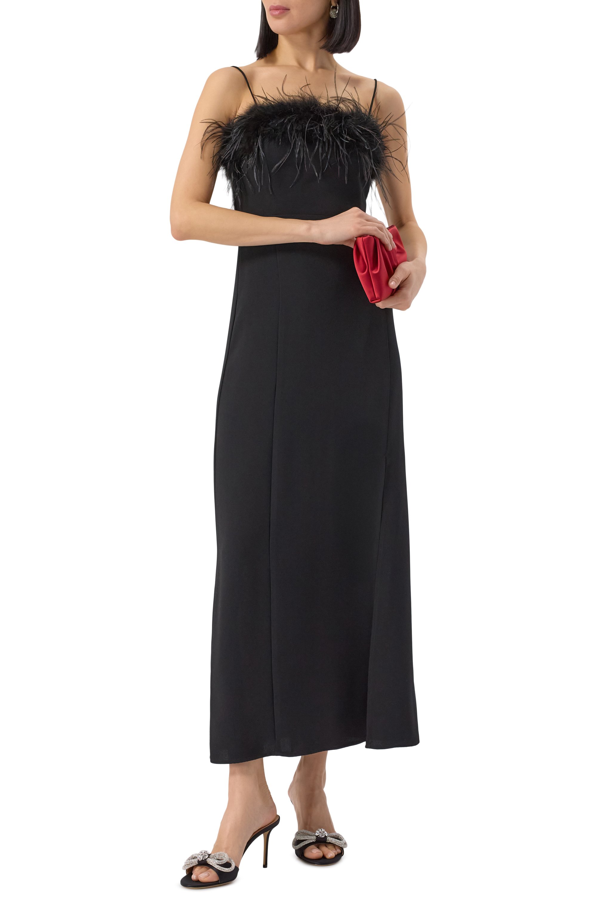 Текстильные мюли double bow MACH & MACH, арт. R25-S0790-85-CRP-600, фото 2