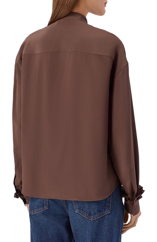 Шелковая блузка MVST M25.1PW.B001 Коричневый  M25.1PW.B001 Фото 4