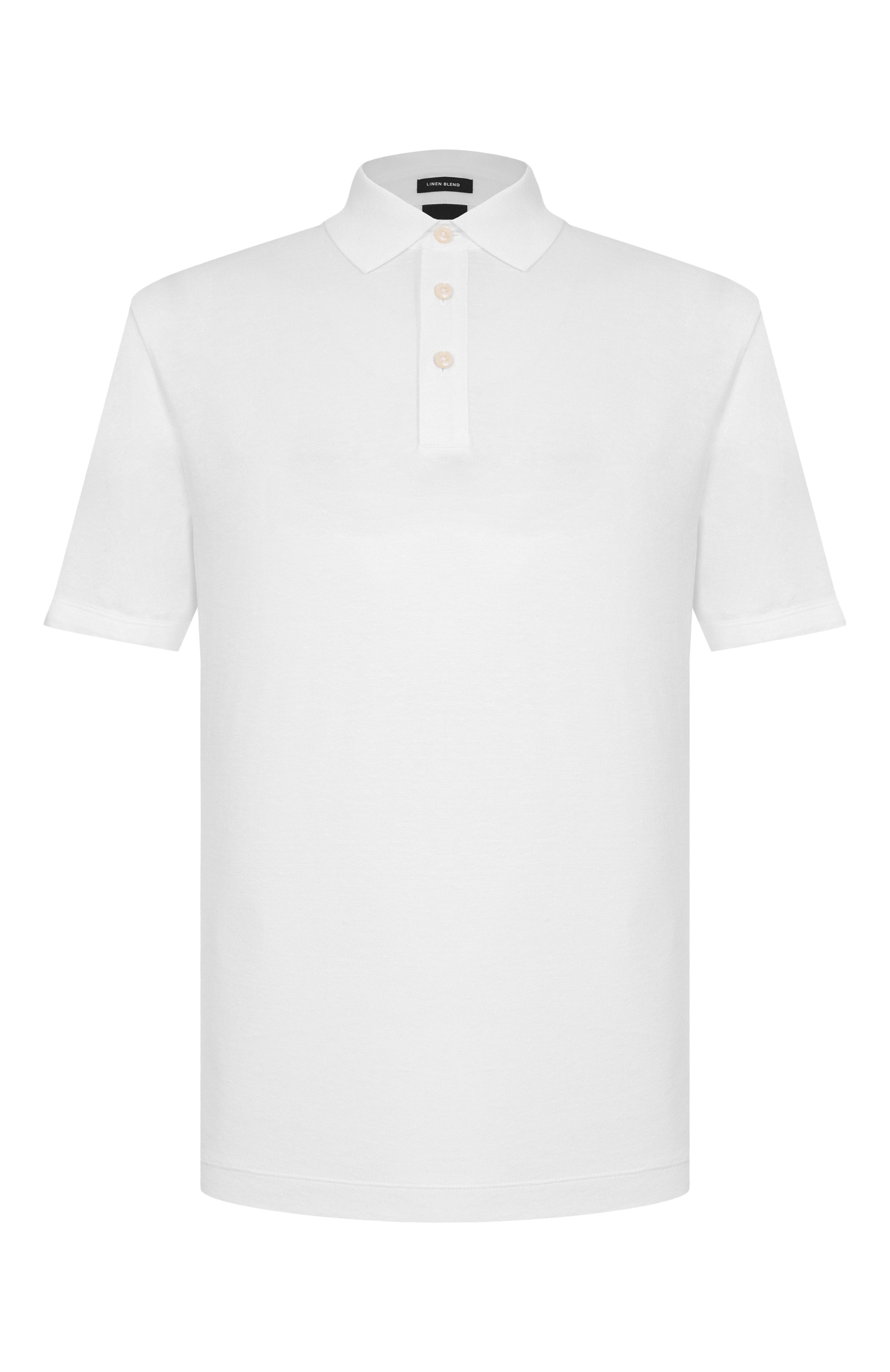 Поло из хлопка и льна BOSS, арт. 50537501, фото 1