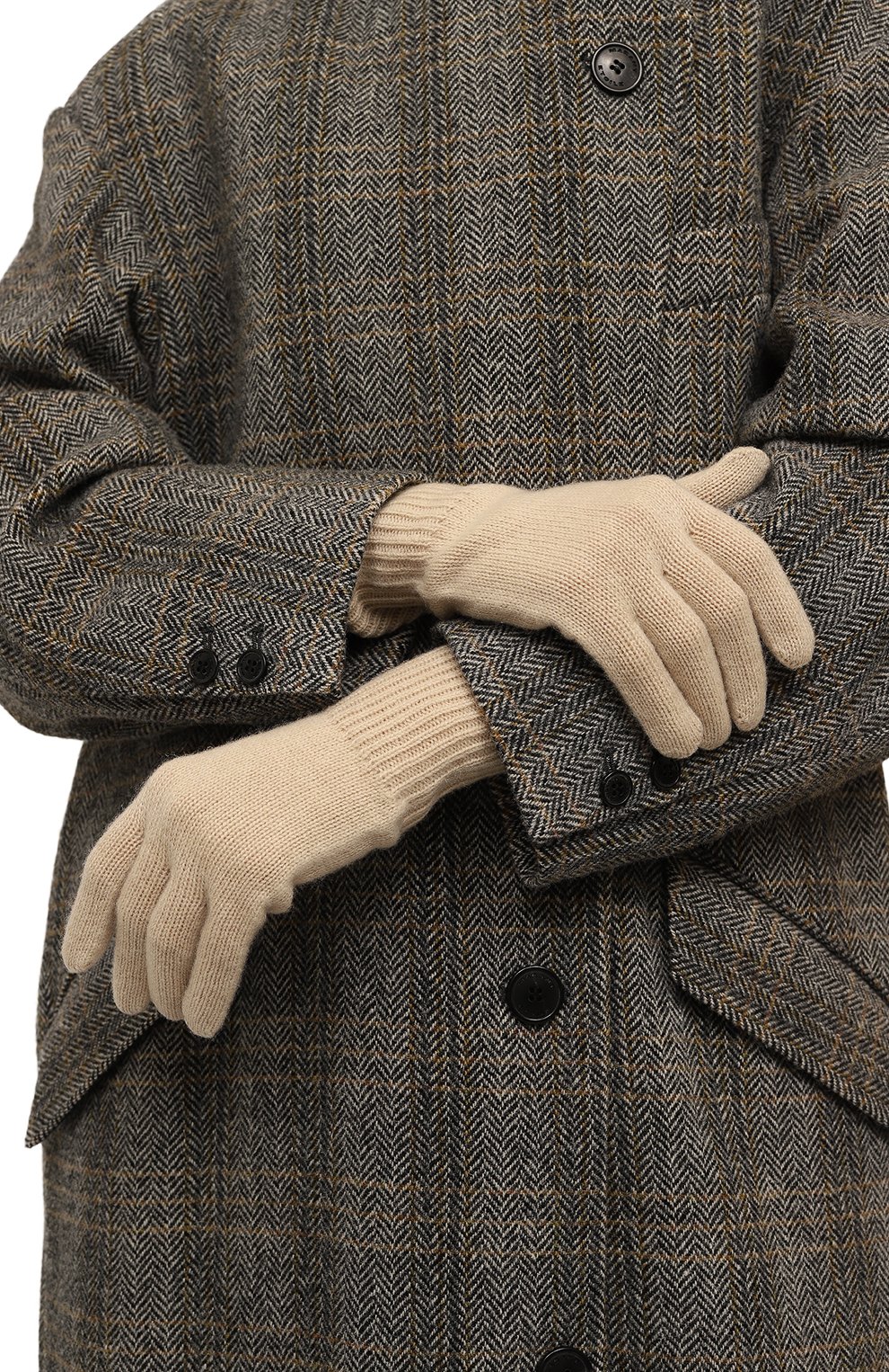 Кашемировые перчатки INVERNI светло-бежевого цвета по цене 20850 руб., арт. 5770GU, фото 2 Кашемировые перчатки INVERNI, арт. 5770GU, фото 2