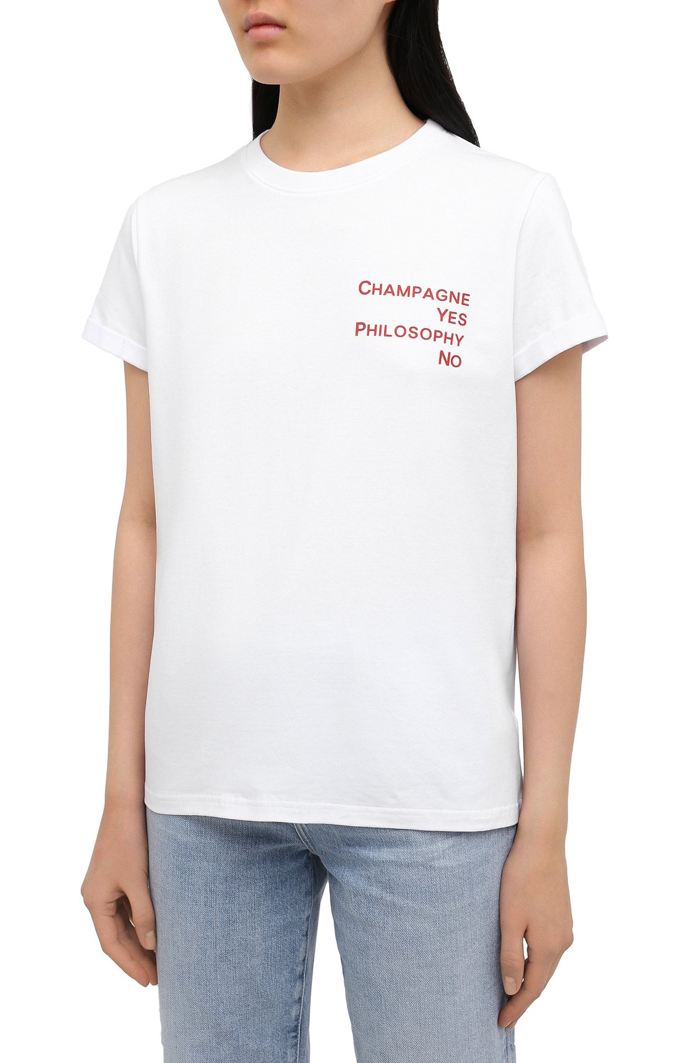 Хлопковая футболка SEVEN LAB белого цвета по цене 7520 руб., арт. T20-CYPN-F046 white, фото 3 Хлопковая футболка SEVEN LAB, арт. T20-CYPN-F046 white, фото 3