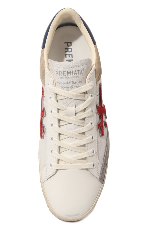 Кожаные кеды Steven Premiata STEVEN/VAR 6650 Белый  STEVEN/VAR 6650 Фото 6