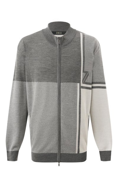 Мужской кардиган из шерсти и шелка ZILLI, арт. JSS003M0240VZDTB0/66