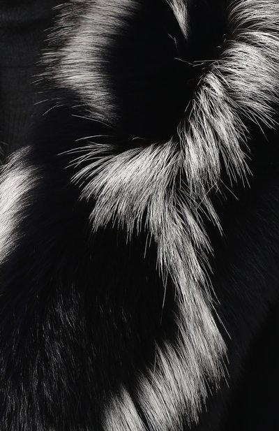 Шерстяное пальто с меховым воротником YVES SALOMON, арт. 9WYM01119CBRD, фото 5