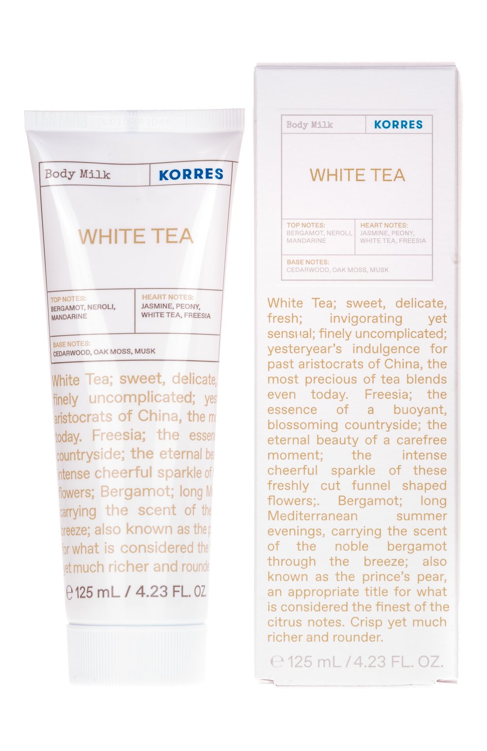 Молочко для тела "белый чай" (125ml) KORRES бесцветного цвета по цене 2090 руб., арт. 5203069090769, фото 3 Молочко для тела "белый чай" (125ml) KORRES, арт. 5203069090769, фото 3